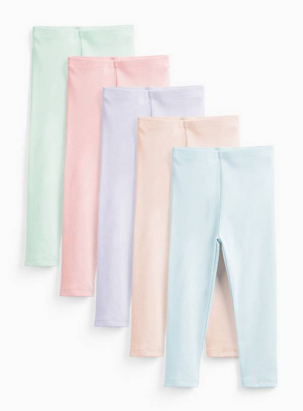 Pastel Leggings 5 Pack 3-4 years